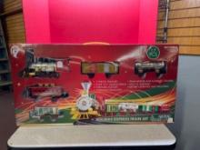 New in box Holiday express train set 17 pieces