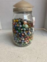 almost 1 gallon of vintage marbles