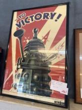 Framed Doctor Who DALEK to victory poster