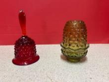 Fenton fairy lamp and bell