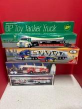 4 vintage toy trucks in box