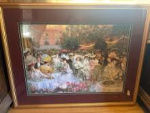 Victorian Style Print In Wooden Frame