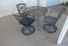 PATION TABLE W/3 CHAIRS X1