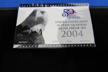 2004 U.S MINT 50 STATE QUARTERS SILVER PROOF SETS (X10)