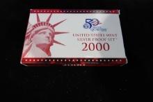 2000 U.S MINT SILVER PROOF SET W/BLUE PROOF MINT BOX (X5)