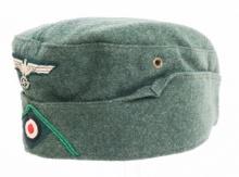 WWII GERMAN JAGER M34 ENLISTED OVERSEAS CAP