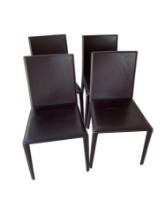 Four Arper Italian Contemporary Dining Chairs