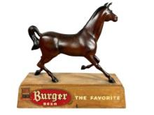 Vintage Burger Beer Back Bar Advertising Horse Figure
