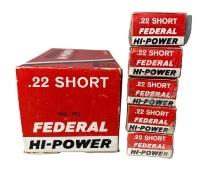 5 Boxes 22 Short Federal Ammunition 250 rounds
