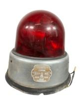 Vintage Beacon Ray Red Flashing Light Police or Fire Berry
