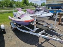 2 jet skis with trailer