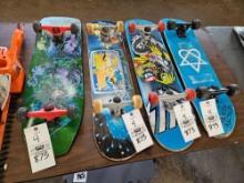 4 skateboards