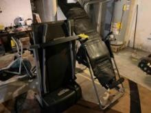 Folding treadmill with inversion table