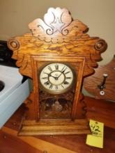 Early Oak Kitchen Clock Waterbury