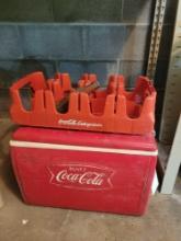 Vintage Buvez Coca-Cola cooler, 2 liter holder and bottle