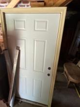 prehung metal exterior door (odd size) chair, light posts, package roller
