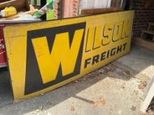 large Wilson Freight metal sign