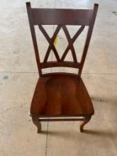 4 matching wooden chairs