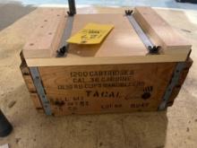 wood ammo box, 30 carbine