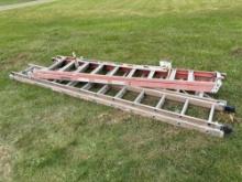 Werner and Louisville Fiberglass Step Ladders and Ext. Ladder