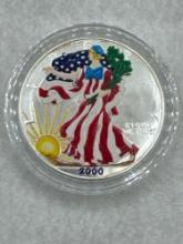 2000 American Silver Eagle .999 Silver Colorized