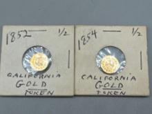 2 California Gold TOKENS