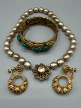 Miriam Haskell Bracelet, Necklace,& Earrings
