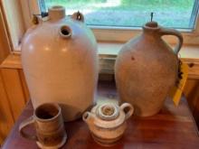 Stoneware jugs and items
