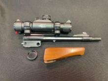 Thompson Center Contender 357 barrel with Tasso pro pointed scope w/ wooden foregrip