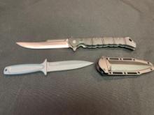 Cold Steel 36MB drop forged boot knife & 20NQX large Luzon knives in original boxes