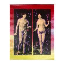 Adam and Eve by Steve Kaufman (1960-2010)