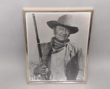 Framed John Wayne Photograph
