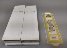 10 Metal Yellow Cab Thermometers