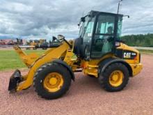 2014 Cat 908H2 wheel loader, cab w/AC, 405/70R20 tires, 2-spd trans, 3rd valve, quick coupler, runs