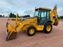 2001 John Deere 310SG tractor loader backhoe, 4x4, cab w/AC, shuttle trans, ext hoe, 24" bucket,