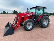 2016 Massey 4709 tractor, CHA, MFD, Massey 931X loader, 460/85R30 rear tires, 12-spd trans w/LHR,