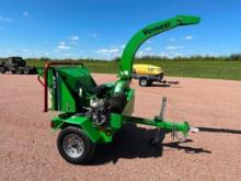 2020 Vermeer BC700XL portable wood chipper, Kohler 25hp gas engine, hyd feed rolls, rotating spout,