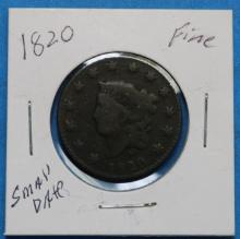 1820 "Small Date" Large One Cent Coin