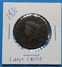 1831 Large One Cent Coin
