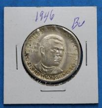 1946 S Booker T Washington Half Dollar 90% Silver Coin