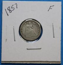 1857 Seated Liberty Silver Dime Coin