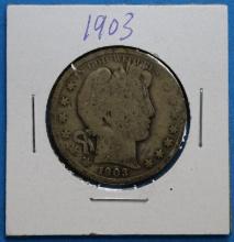 1903 Barber Silver Half Dollar Coin