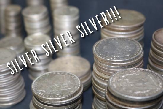 SILVER SILVER SILVER No Reserve US Coin & Bullion