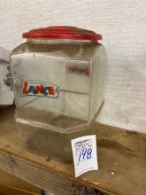 Vintage Lance Jar Large missing knob on top