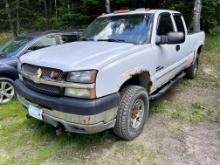 2003 CHEVROLET SILVERADO 2500HD, 4WD, DURAMAX DIESEL, 146,875 MILES *TITLE: REBUILT VEHICLE*