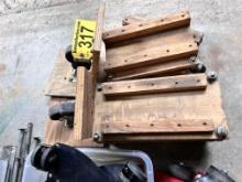 2-SETS OF SNOWMOBILE DOLLIES, WOODEN