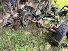 SCRAP LOT: AXLES, WINCH, PLATFORM HITCH, TRANSMISSION, TRANSFER CASE, TOW DOLLIES, STEEL