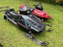 1991 YAMAHA EXCITER II SNOWMOBILE, 4,619 MILES, S/N: 88S-002836, NO REVERSE
