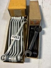 Old Military Double Head Engineer Wrenches 5/8 X 25/32 Open End & Box End Wrenches 3/4 X 13/16"