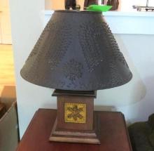Pierced Tin Table Lamp